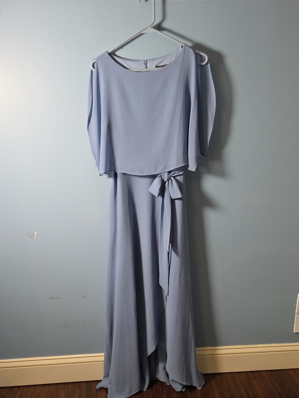Jessica Howard Light Blue Maxi Dress with Waist Tie